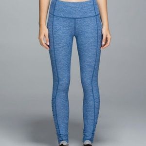 lululemon blue heathered full length leggings 🍋💖